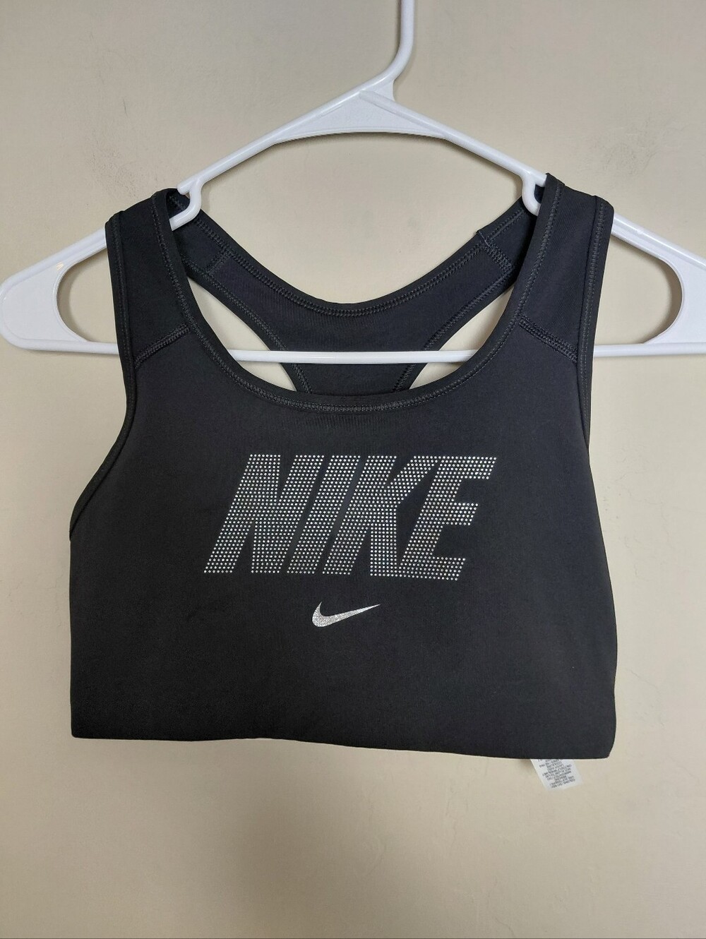 Nike Black Dri Fit Sports Bra with Logo size Small EUC